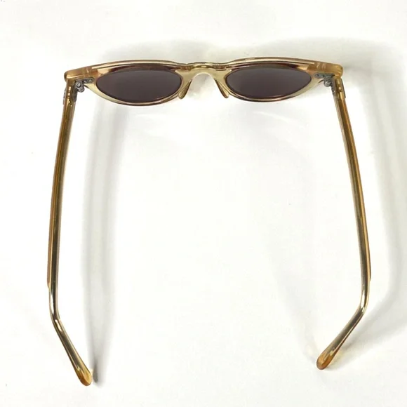 VTG Cateye Sunglasses Gold S/C-USA 40-20 Child 50s Atomic Retro MCM Mid Century - Picture 7 of 12